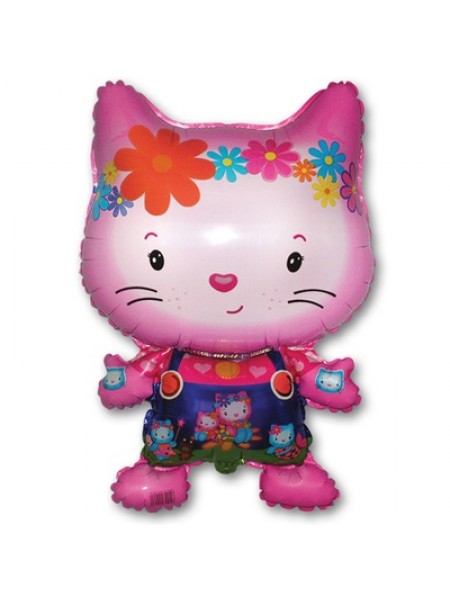 Фольгированный шар с гелием "Hello Kitty" розовый
