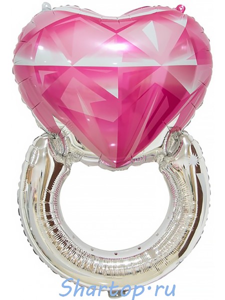 Шар "Кольцо с розовым бриллиантом" 81 см.