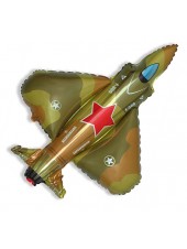 Фольгированный Шар с гелием "Самолет истребитель, военный"  99 см. Испания
