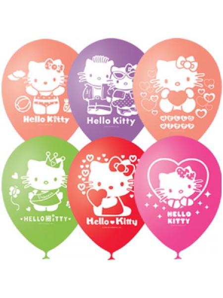 Шары с гелием "Hello Kitty" пастель