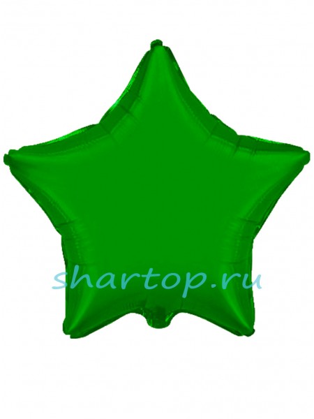 Фольгированная звезда "Зеленая" 46 см