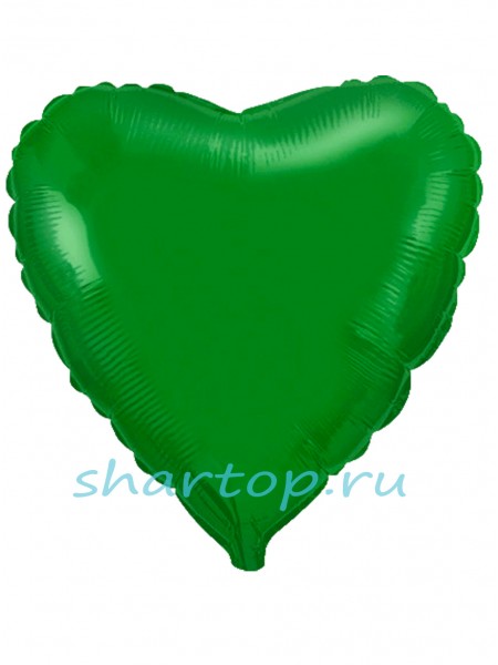 Фольгированное "Сердце, Зеленый"