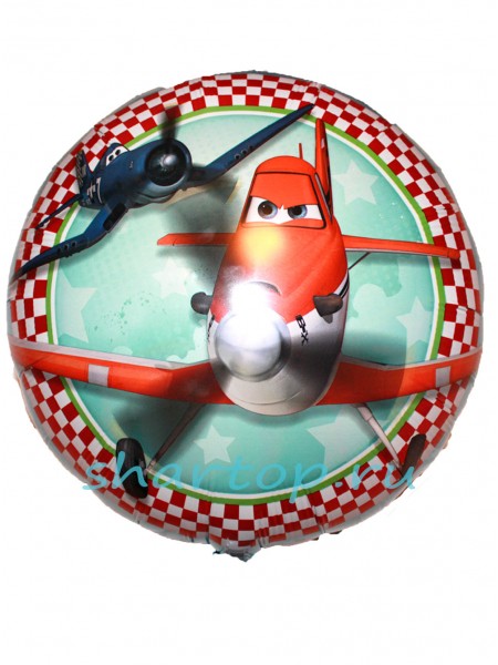 Фольгированный шар с гелием "Самолеты" 
