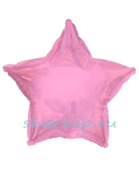 Фольгированная звезда "Розовая" 46 см
